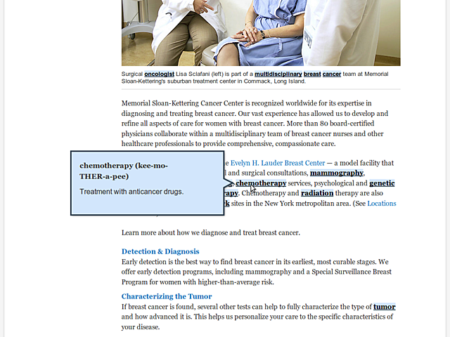 NCI Glossary Integration