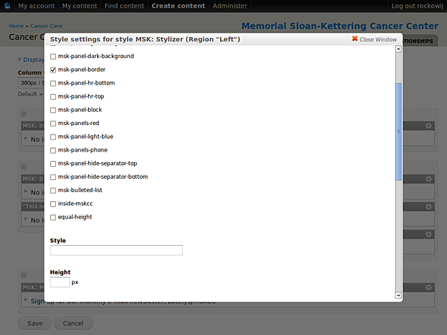 Example of MSK Panels Stylizer